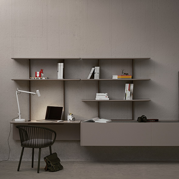 Modernūs svetainės baldai Team Shelf System