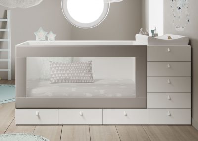 Modernūs vaiko kambario baldai Infinity 02 gris