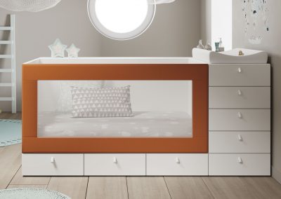 Modernūs vaiko kambario baldai Infinity 02 naranja