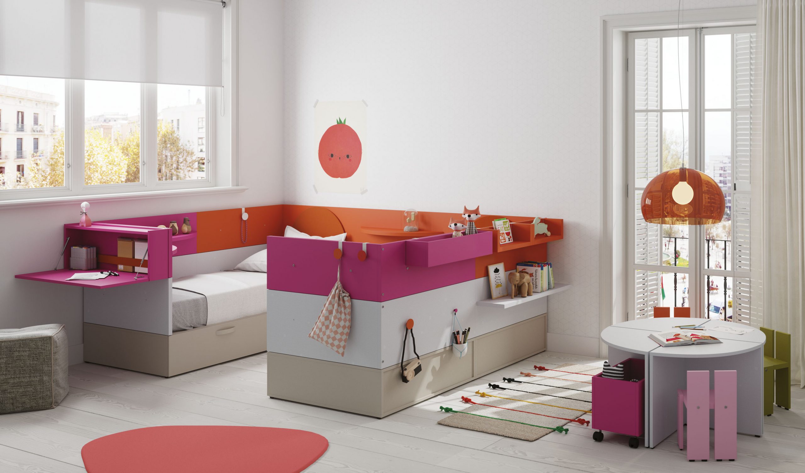 Modernūs vaiko kambario baldai Infinity 37