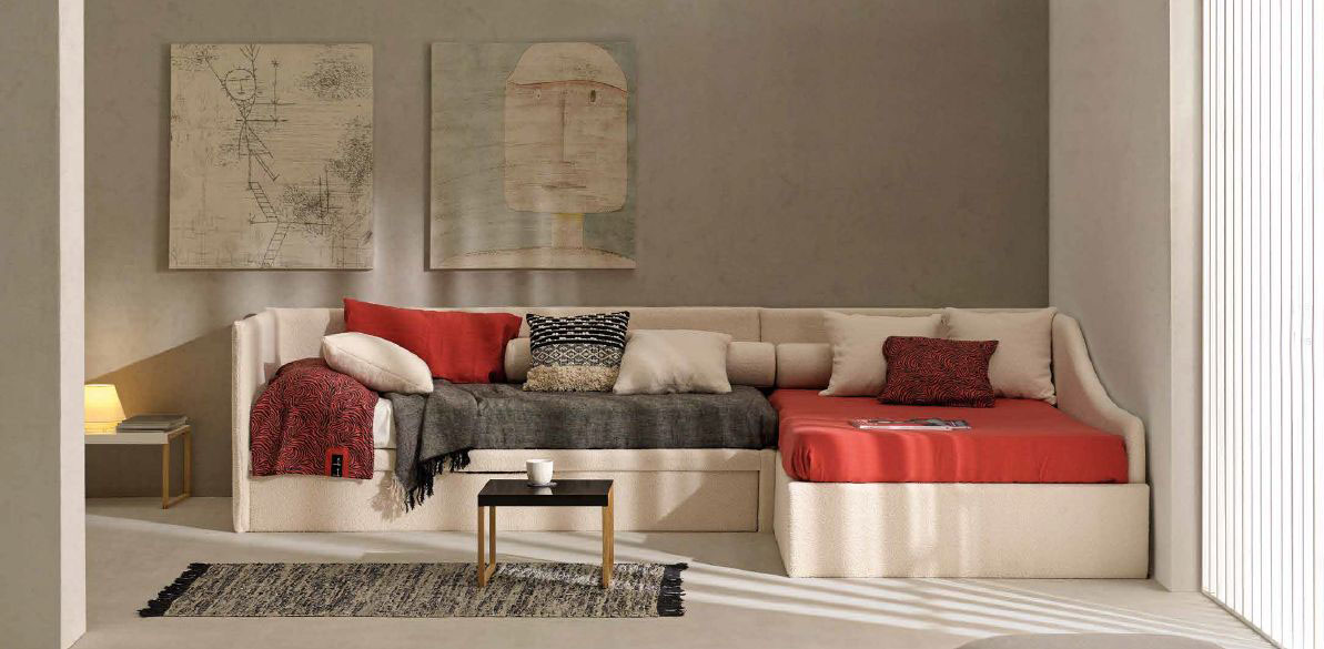 Modernios klasikos miegamojo baldai lova canape Juno