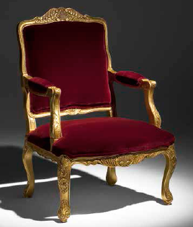 Klasikinio stiliaus krėslas Luis XV