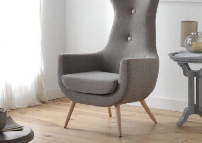 Modernūs minkšti svetainės baldai krėsliukas Eros