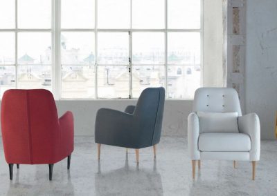 Modernūs minkšti svetainės baldai krėsliukas Ibiza
