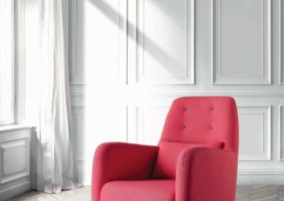 Modernūs minkšti svetainės baldai krėsliukas Ibiza 2