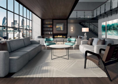 Modernūs minkšti svetainės baldai sofa Boston Pure 2