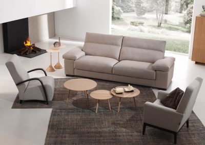 Modernūs minkšti svetainės baldai sofa Emuc