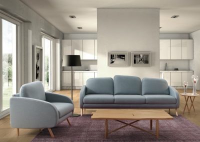 Modernūs minkšti svetainės baldai sofa Newy
