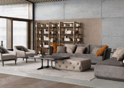 Modernūs minkšti svetainės baldai sofa Mod. 1742.3