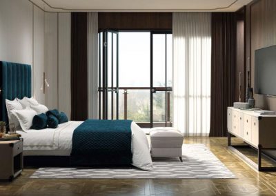 Modernios klasikos miegamojo baldai Compass