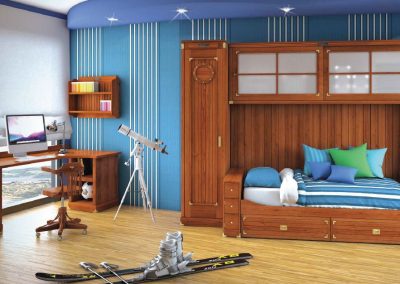 Modernios klasikos vaiko kambario baldai Camarote 12