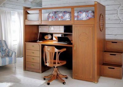 Modernios klasikos vaiko kambario baldai Camarote 13