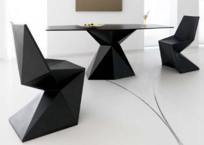 Modernūs lauko baldai krėsliukas stalas Vertex