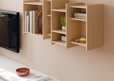 Modernūs svetainės baldai Soleil lentynos modulis