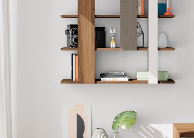 Modernūs svetainės baldai Soleil lentynos modulis Lio