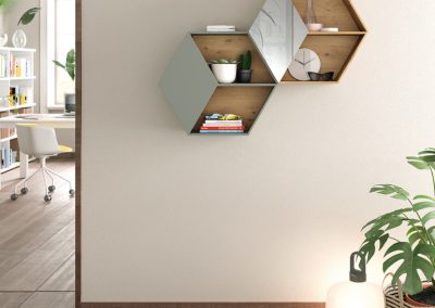 Modernūs svetainės baldai lentynos modulis Mel