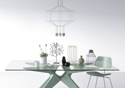 Modernūs valgomojo baldai stalas Okapi 3