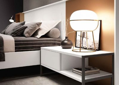 Modernūs miegamojo baldai Grafika Cubic 035.1