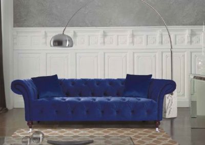 Klasikiniai minkšti svetainės baldai sofa Oxford Blue