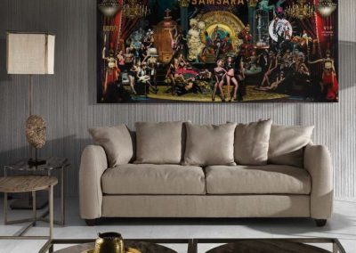 Modernios klasikos minkšti svetainės baldai sofa Icon