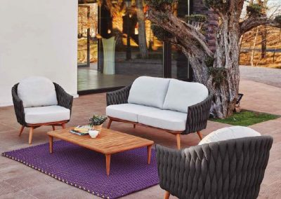 Modernūs lauko baldai sofa Bromo
