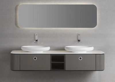 Modernūs vonios kambario baldai Tubular