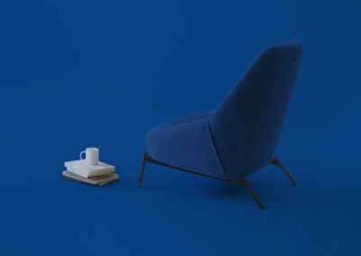 Modernūs minkšti svetainės baldai krėsliukas Gull 2