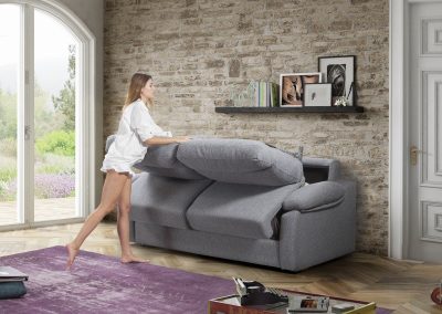 Modernios klasikos minkšti svetainės baldai sofa lova Maya Brazo Siesta
