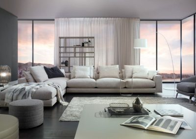 Modernūs minkšti svetainrės baldai sofa Mauro