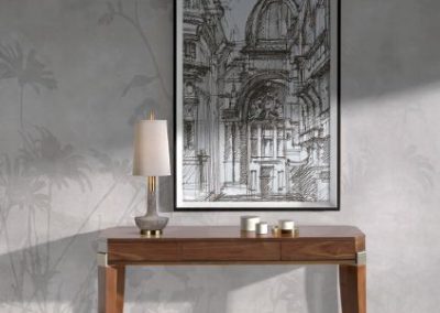 Modenios klasikos darbo kambario baldai stalas Emerald 5