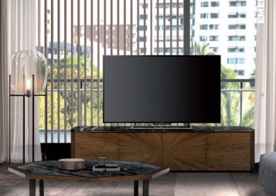 Modenios klasikos svetainės baldai TV modulis Emerald
