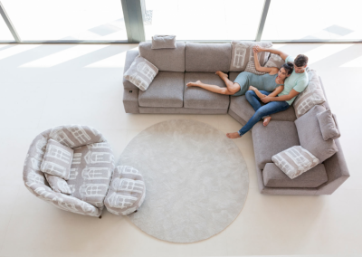Modernūs minkšti svetainės baldai sofa Calessi 17
