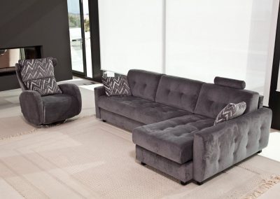 Modernūs minkšti svetainės baldai sofa lova Bolero 29