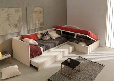 Modernios klasikos miegamojo baldai lova canape Juno 2