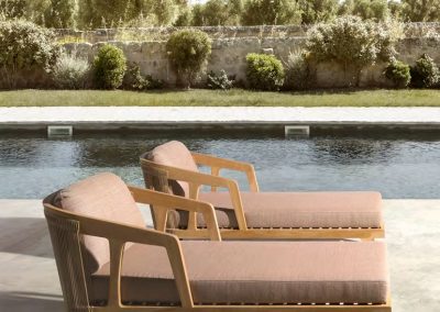 Modernios klasikos lauko baldai gultas Rio