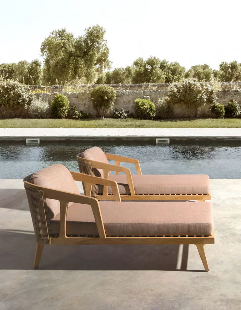 Modernios klasikos lauko baldai gultas Rio