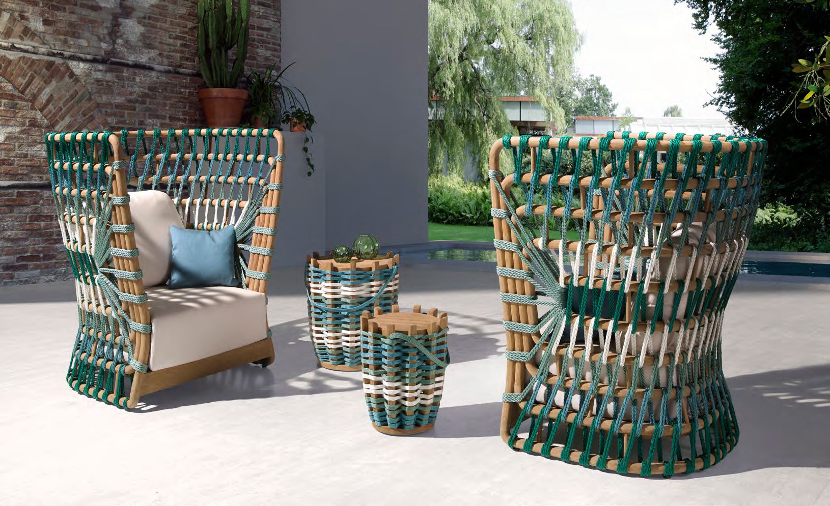 Modernios klasikos lauko baldai krėsliukai Snake