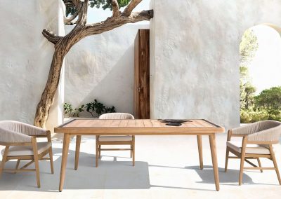 Modernios klasikos lauko baldai valgomojo stalas kėdės Desire