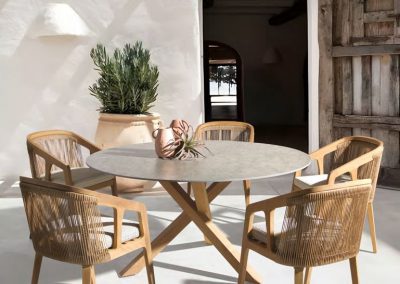 Modernios klasikos lauko baldai valgomojo stalas kėdės Rio