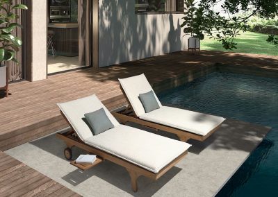 Modernūs lauko baldai gultas Illetes